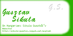 gusztav sikula business card